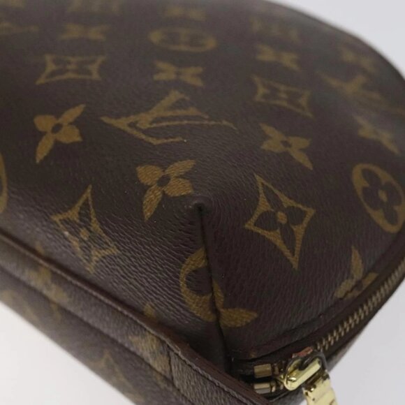 LOUIS VUITTON Monogram Trousse Demi Ronde Cosmetic Pouch M47520 LV Auth 113338 - Picture 4 of 16